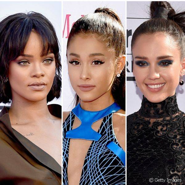 Confira as melhores maquiagens do Billboard Music Awards 2016, com looks de Rihanna, Ariana Grande, Jessica Alba e mais famosas